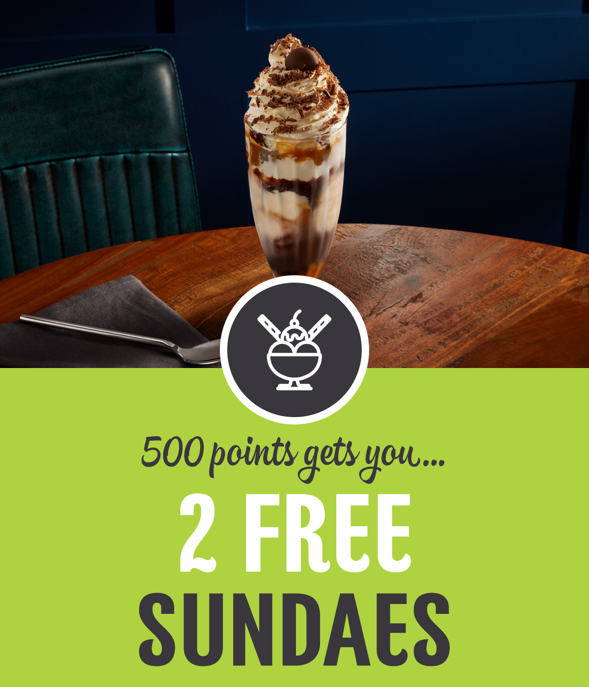 500 points gets you... 2 free sundaes